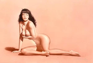 GENNADIY KOUFAY BERÜHMTER PIN-UP-KÜNSTLER, FETT SIGNIERTER GICLÉE-DRUCK, IST 19 X 13,25 ZOLL - Bild 1 von 1