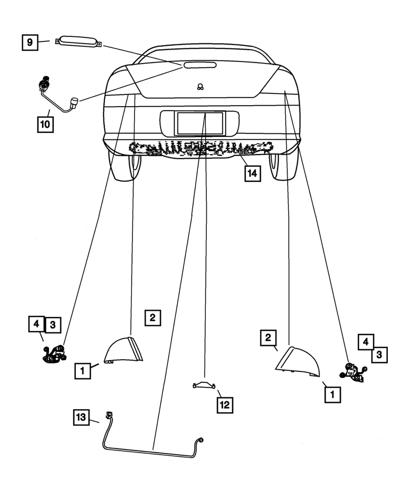 Genuine Mopar License Lamp Wiring 4608532AE - Image 1 of 1