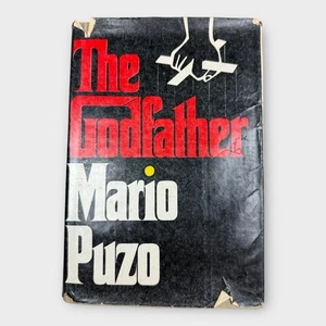 The Godfather Mario Puzo 1969 Red Letter Dust Jacket Rare Variant No Publisher - Picture 1 of 12