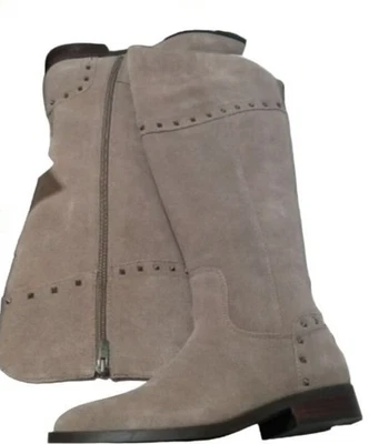 Marc Fisher Wide Calf Studded Tall Shaft Boots Olive Taupe 9M 15" Calf - Image 1 of 4