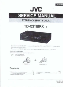 JVC  Service manual  für TD-X 311 englisch  Copy - Picture 1 of 1