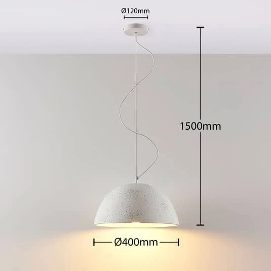 Lindby Smart Beton-Pendelleuchte Carolle Pendelleuchte Hängeleuchte Lampe Licht - Bild 1 von 1