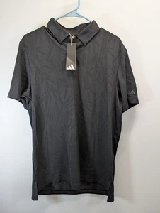Adidas Polo Mens Medium blackout Golf Go To Stretch Shirt short sleeve sample - Picture 1 of 12