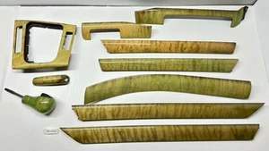 ULTRA RARE BMW e46 CURLY MAPLE GREEN INDIVIDUAL INTERIOR TRIM SET SEDAN/TOURING - Picture 1 of 12