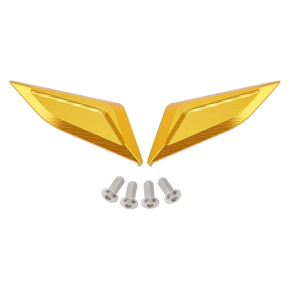 CNC paire de bouchons de rétroviseurs or pour Ducati Panigale V4 S R 2018-2024 - Photo 1/4