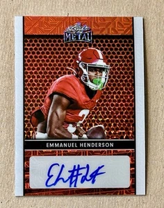 2024 Leaf Metal Collective Orange Shimmer Emmanuel Henderson Auto SSP /20 - Picture 1 of 4