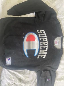 Supreme X champion Crewneck Jumper In Black Size L - Picture 1 of 4