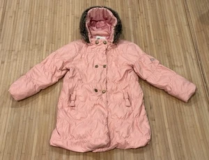Hanna Andersson Down Girls City Puffer Coat Pink Size 10 140 - Picture 1 of 10