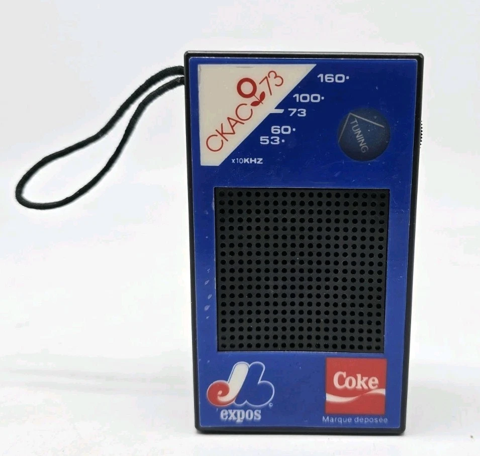 Radio Transistor Coca-Cola Vintage Promocional MONTREAL EXPOS x COCA COLA CCKAC 73 AM Foto 1 de 4