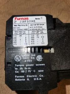 Contactor Furnas 21BF32A*E Serie C 600 V, 20 A con contacto auxiliar 49ACRC - Imagen 1 de 6