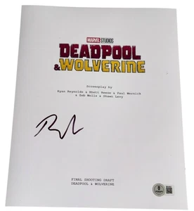 Ryan Reynolds Signed Autograph Deadpool & Wolverine Script Screenplay Beckett - Picture 1 of 2