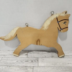 Hand Painted Wood Horse Sign - Cowboy Farmhouse Ranch Nursery Decor - Picture 1 of 8