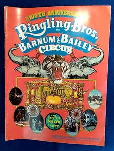 RINGLING BROS. ~ BARNUM & BAILEY CIRCUS 100th ANNIVERSARY Program with Posters - Picture 1 of 14