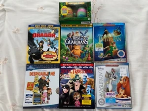 Set of 6 dvd Blu-ray movies Rise of the Guardians How to Train Your Dragon - Picture 1 of 9