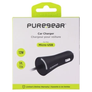 PureGear (12W/2.4A) Micro-USB Car Charger - Black (62804PG) - Picture 1 of 2