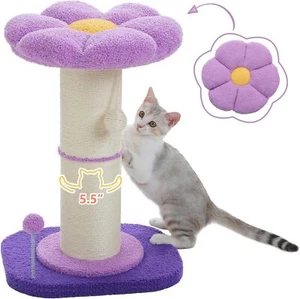 Flower Cat Scratching Post, Small Cat Tree, Tall Cat Scratcher - Picture 1 of 5