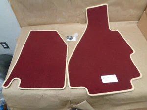Ferrari 308 GTB 78-85 - Front Floor Mats Maroon Color LHD P/N 30804253 - Picture 1 of 5