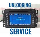 Unlocking Service For Chevy Buick touch screen Navigation Radio CD Player “U013”
