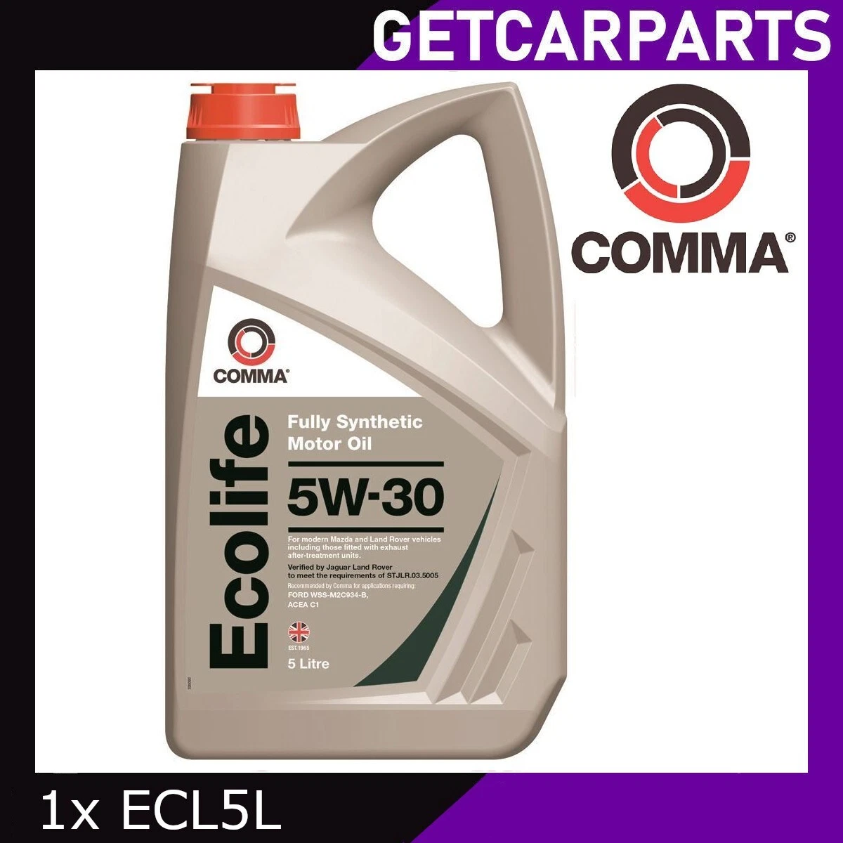 Comma PTC1L Pro-Tech 5W-30 Synthetisches Motoröl | 1 Liter | Für Diesel & Benziner | ACEA C2, API SN