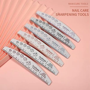 6PCS Professional Moon Nail File Set – Double-Sided Ruler-Style Emery Boards - Picture 1 of 6