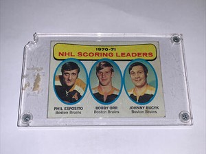 1971-72 Topps 1970-71 NHL Scoring Leaders (Phil Esposito, Bobby Orr, Johnny