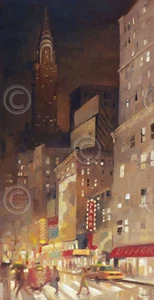 Póster del edificio City by Paulo Romero impresión artística Nueva York Empire States 22x42 - Imagen 1 de 1