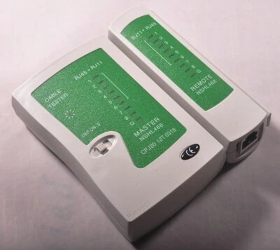 Strumento tester cavo LAN DSL RJ45 RJ11 RJ12 CAT5 CAT6 UTP rete Ethernet LAN - Immagine 1 di 4