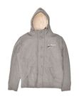 CONVERSE Mens Bomber Sherpa Jacket UK 38 Medium Grey Cotton Sports UO07