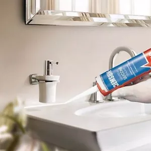Bathroom Kitchen Waterproof Silicone Sealant White High Mould Resistant 280ml - Picture 1 of 12
