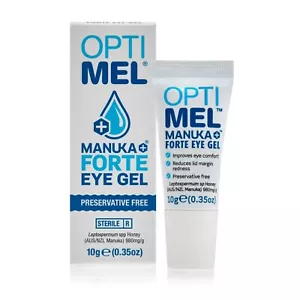 Optimel Manuka Honey Forte Eye Gel 10g - Dry Eye Treatment & Relief Eyelid Gel - Picture 1 of 4