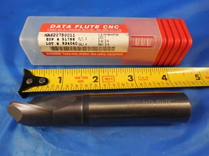 DATA FLUTE MAS20750 EDP 51786 C11 3/4 DIA 1" LOC 4" OAL 2 FLUTE CARBIDE END MILL - Picture 1 of 2