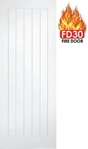 ✅ Branded Cottage style Solid Core White primed Doors Internal Fire Door 🔥FD30 - Picture 1 of 6