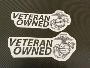 VETERAN OWNED DECALS STICKERS MARINES ARMY NAVT AIR FORCE AMERICAN USA GLOSS - Picture 1 of 4