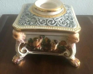 Vintage MIDCENTURY Brandneu Capodimonte Tintenfass - Bild 1 von 10