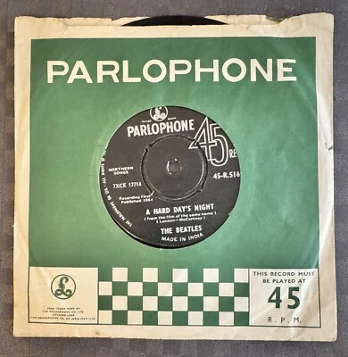 RARE HONG KONG  45 THE BEATLES a hard day's night   7" 1964 VINYL R.5160 EX+ - Image 1 of 2