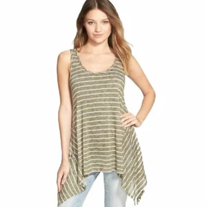 Nordstrom Soprano stripe handkerchief hem tank - Picture 1 of 8