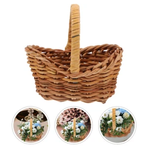 4 Pcs Small Picnic Baskets for Centerpieces Storage Mini Miniature Baby - Picture 1 of 11