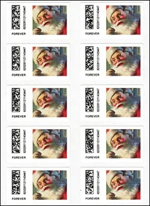 US CVP109 Sparkling Holidays Santa Kiosk ATM F sheet 10 MNH 2018 - Picture 1 of 1