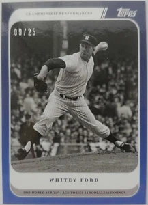 Whitey Ford NY YANKEES 2020 TOPPS X Derek Jeter COLLABORATIONS BLUE 9/25 17 - Picture 1 of 5