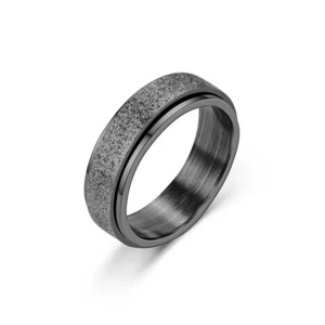 Ring for Women Men Anxiety Relief 6MM Fidget Stainless Steel Parties Celebration - Picture 1 of 33