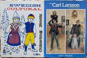 Swedish Coloring Books Choose Cultural Customs or Artist Carl Larsson - Picture 1 of 15