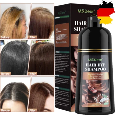 MS.DEAR Instant Hair Coffee Color Dye Shampoo Natural Plants Essence Coloring Permanent