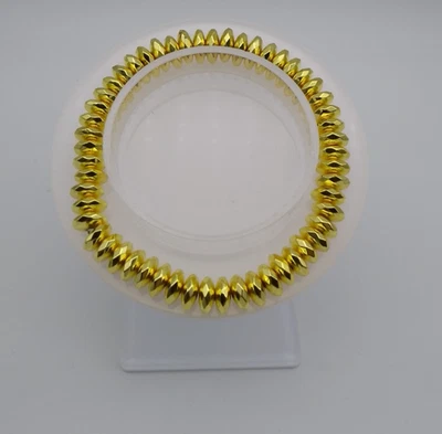 Vergoldet Hämatit Armreif Edelstein (Stretch, elastisch) handgefertigt Germany - Bild 1 von 4