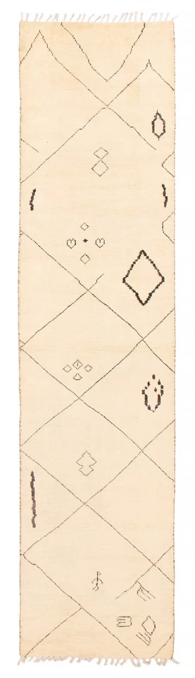 2'10" x 11'8" Vintage Hand-knotted Runner Rug Traditional Oriental Wool Carpet - Image 1 of 4