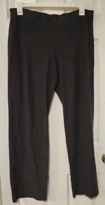 Eileen Fisher Pants Womens L Viscose Blend Knit Pull On Pant Dark Gray Light Blk - Picture 1 of 6