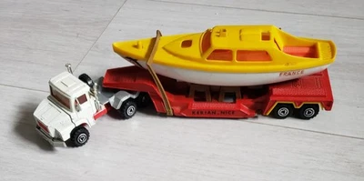 Rare vintage Majorette 1/60 Scania Semi Remorque Porte Voilier Kerian Nice - Photo 1/4