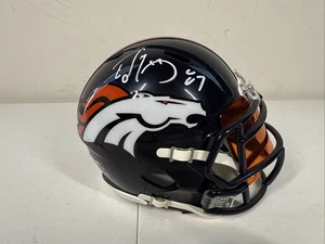 Ed McCaffrey Signed Denver Broncos Mini Helmet With Orange Visor JSA COA - Picture 1 of 8