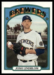 2021 Topps Heritage Josh Lindblom Milwaukee Brewers #289 - Picture 1 of 2