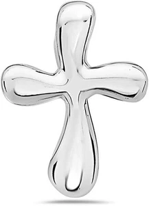 Colgante minimalista pequeña cruz de plata esterlina sólida 925 - mini cruz lisa... - Imagen 1 de 4