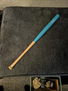 Mini bate de béisbol de madera 1996 Miami Marlins MLB de 22 pulgadas azul ¡raro! - Imagen 1 de 5